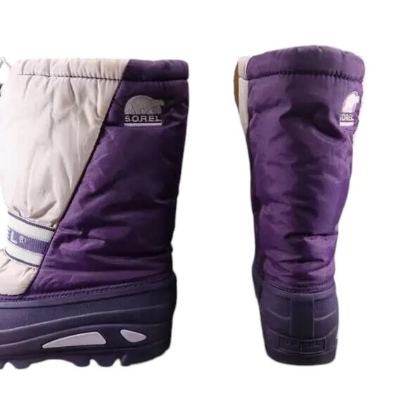 Sorel Shoes Kids 6 Boot Winter Snow Cub Purple Pull On Lined Warm Active Outdoor - Picture 9 of 15